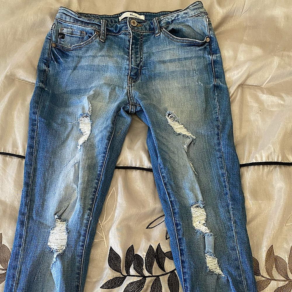 Medium Wash Denim Jean with Holes